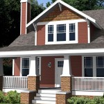 Plano de casa americana con 4 habitaciones