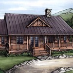 Plano de cabaña con 3 habitaciones