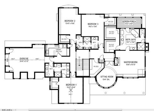 Plano de casa familiar de lujo planta 1