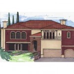 Plano de casa sencilla familiar con garage