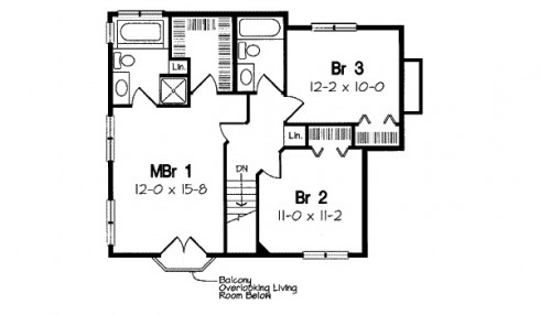 plano de casa familiar 3 habitaciones