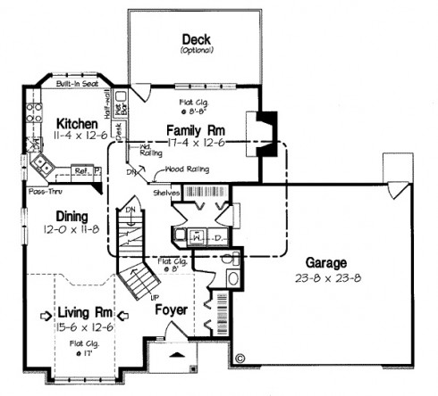 plano de casa familiar 3 habitaciones